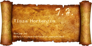 Tisza Hortenzia névjegykártya